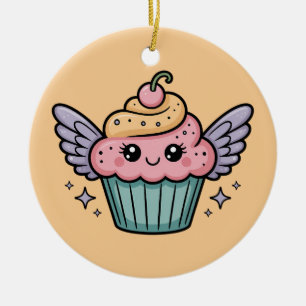 Adorno De Cerámica Kawaii Cupcake
