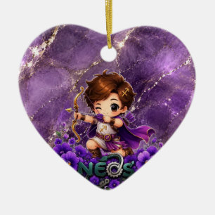 Adorno De Cerámica Kawaii Neos Zodiaco Sagitario