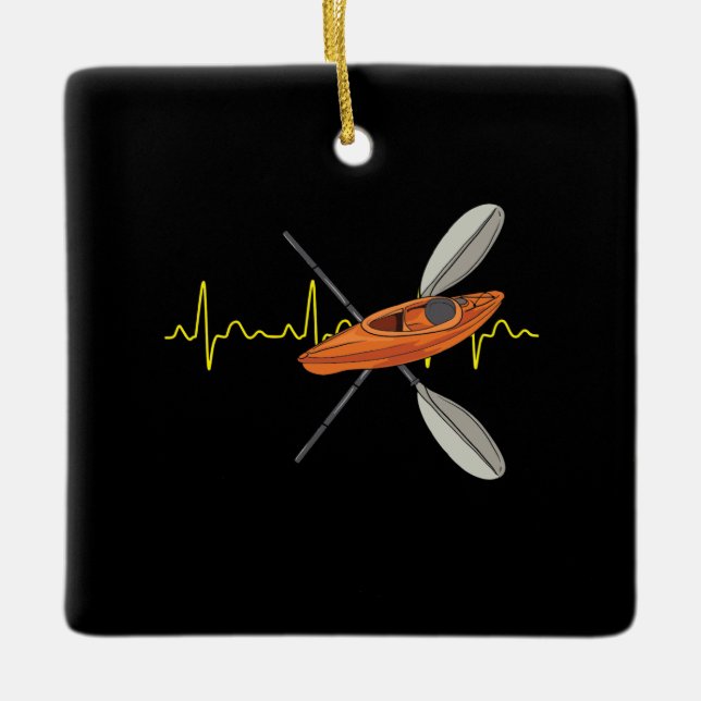 Adorno De Cerámica Kayak Canoeing (Anverso)