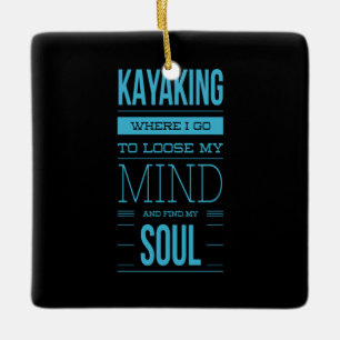Adorno De Cerámica Kayak Donde Voy A Perder Mi Mente