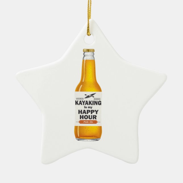 Adorno De Cerámica Kayak Es Mi Hora Feliz (Frente)