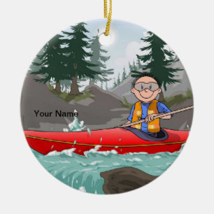 Adorno De Cerámica Kayak - Hombre