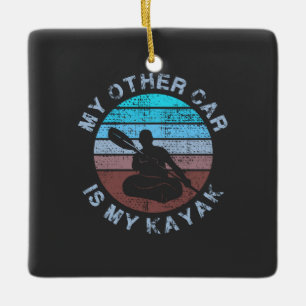 Adorno De Cerámica Kayak - Mi Otro Coche Es Mi Kayak