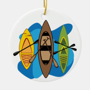 Adorno De Cerámica Kayaks