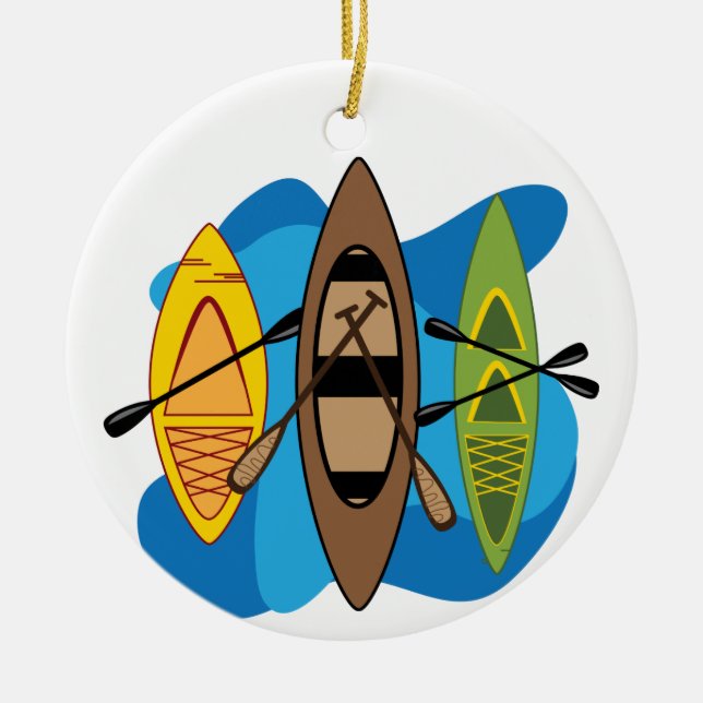 Adorno De Cerámica Kayaks (Frente)
