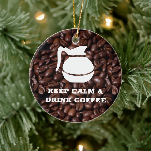 Adorno De Cerámica Keep Calm and Drink Coffee / Coffee Pot (Árbol)