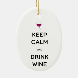 Adorno De Cerámica Keep Calm and Drink Wine