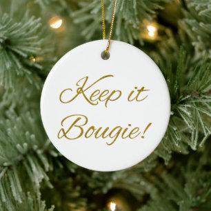 Adorno De Cerámica Keep it Bougie Round Ceramic Ornament