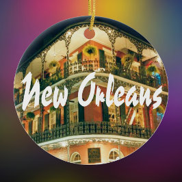 Adorno De Cerámica Keepsake conmemorativo de Nueva Orleans