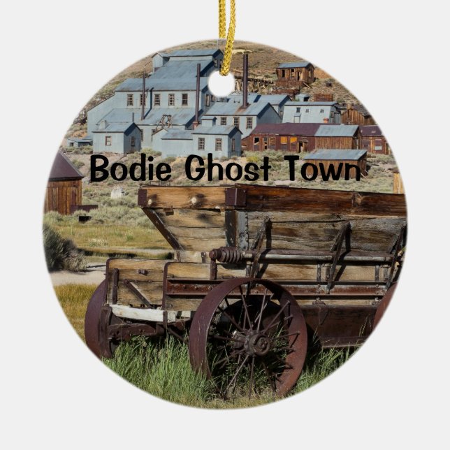 Adorno De Cerámica Keepsake de Bodie Ghost Town (Frente)
