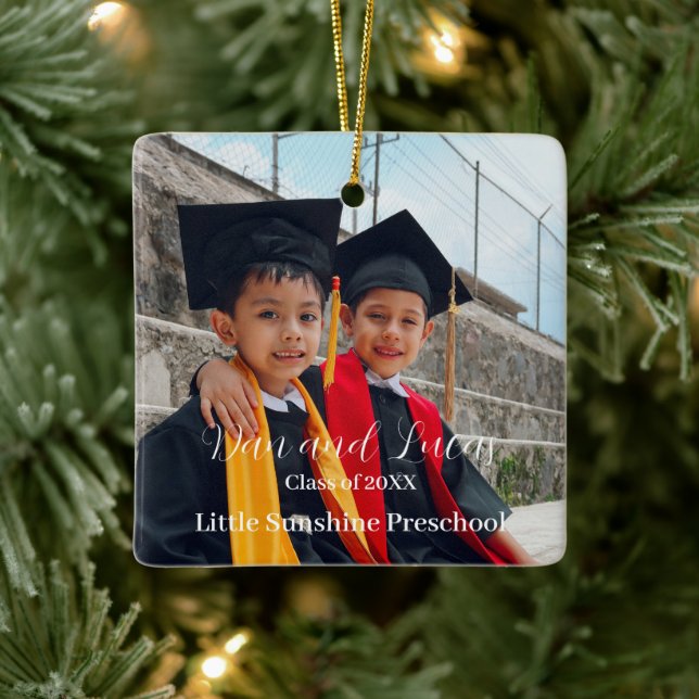 Adorno De Cerámica Keepsake de la graduación preescolar (Árbol)