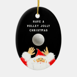 Adorno De Cerámica Keepsake de voleibol personalizado