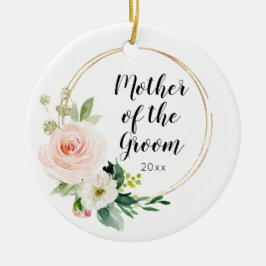 Adorno De Cerámica Keepsake, la madre personalizada del Boda de Groom