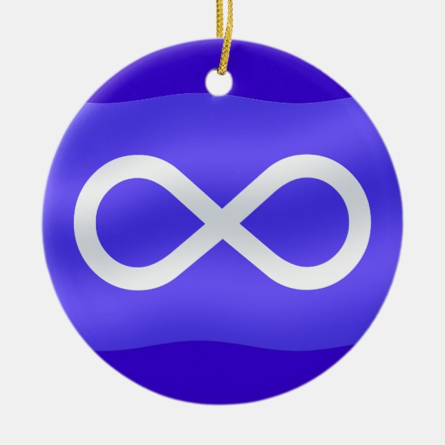 Adorno De Cerámica Keepsakes de Ornament de la Bandera de Metis (Frente)