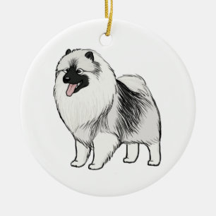 Adorno De Cerámica Keeshond