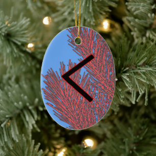 Adorno De Cerámica Kenaz Viking Rune Yule Ornament - Conocimiento!