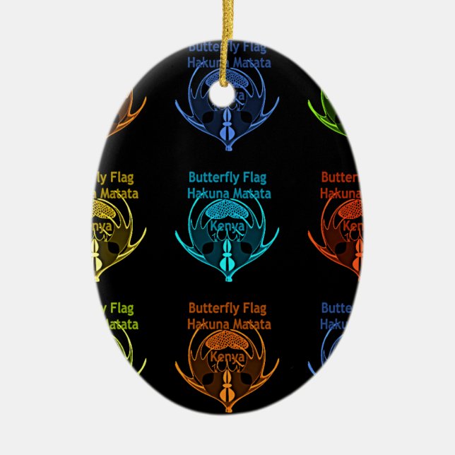 Adorno De Cerámica Kenia Hakuna Matata (Frente)