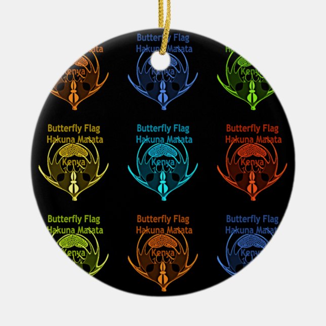 Adorno De Cerámica Kenia Hakuna Matata (Frente)