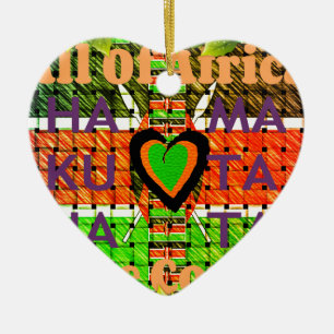 Adorno De Cerámica Kenia: Toda África en un solo país - Bandera tejid