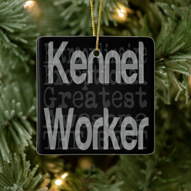 Adorno De Cerámica Kennel Worker Extraordinaire (Árbol)