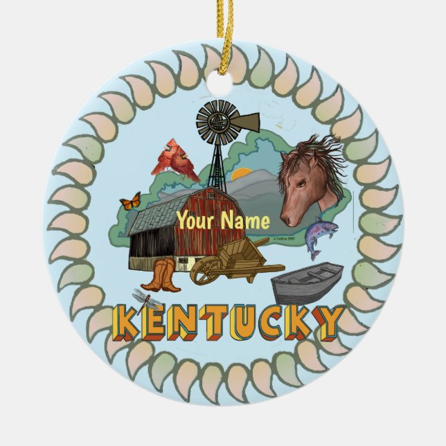 Adorno De Cerámica Kentucky (Frente)