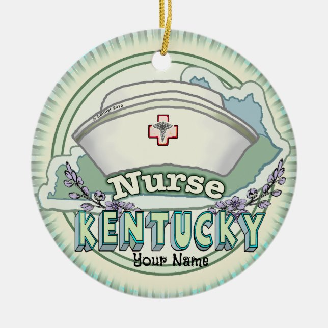 Adorno De Cerámica Kentucky Nurse (Frente)