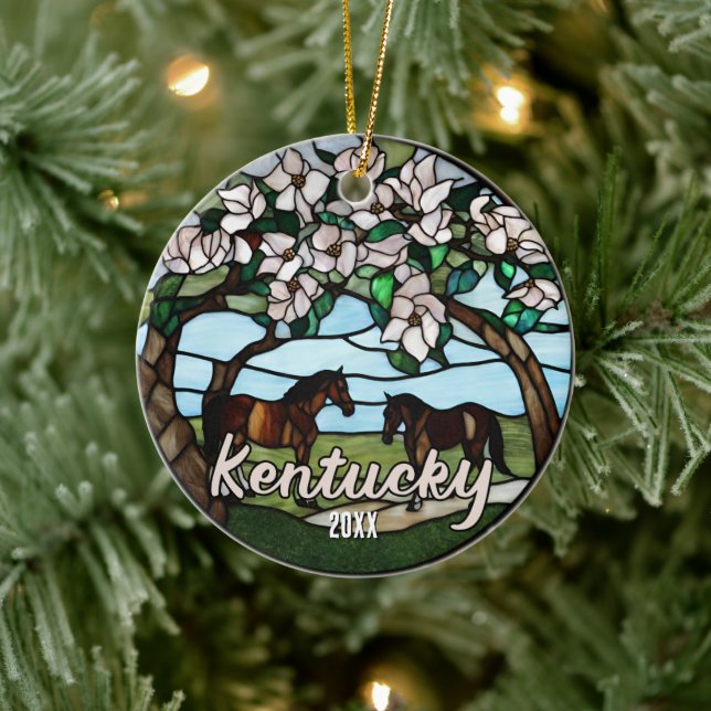 Adorno De Cerámica Kentucky Vacation Souvenir (Árbol)