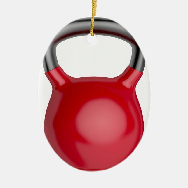Adorno De Cerámica Kettlebell (Frente)