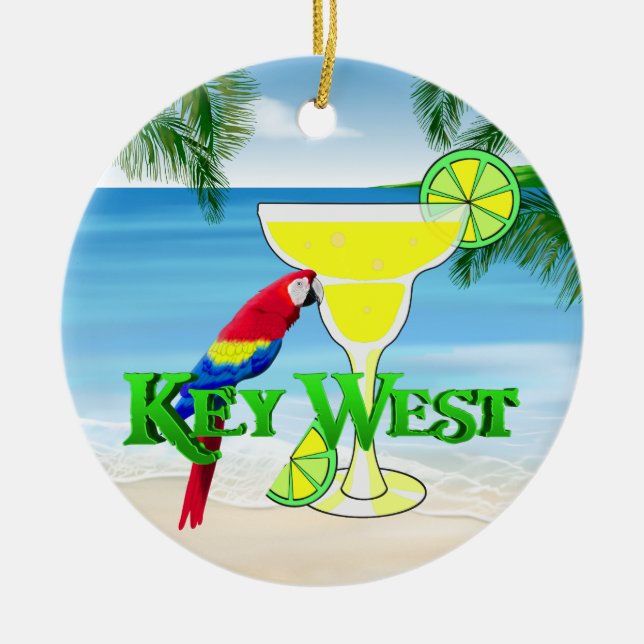 Adorno De Cerámica Key West Margarita (Frente)