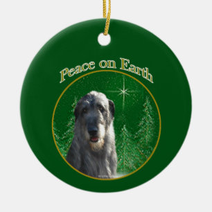 Adorno De Cerámica Keychain irlandés Wolfhound Peace