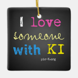 Adorno De Cerámica KI Love Ornament