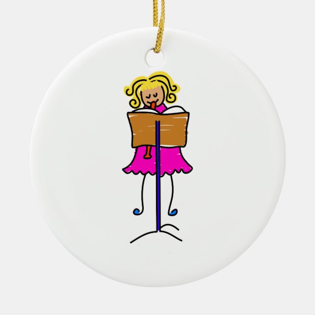 Adorno De Cerámica Kid de grabadora (Frente)