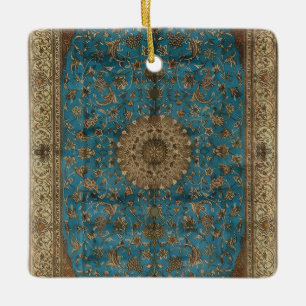 Adorno De Cerámica Kilim Turco Antiguo