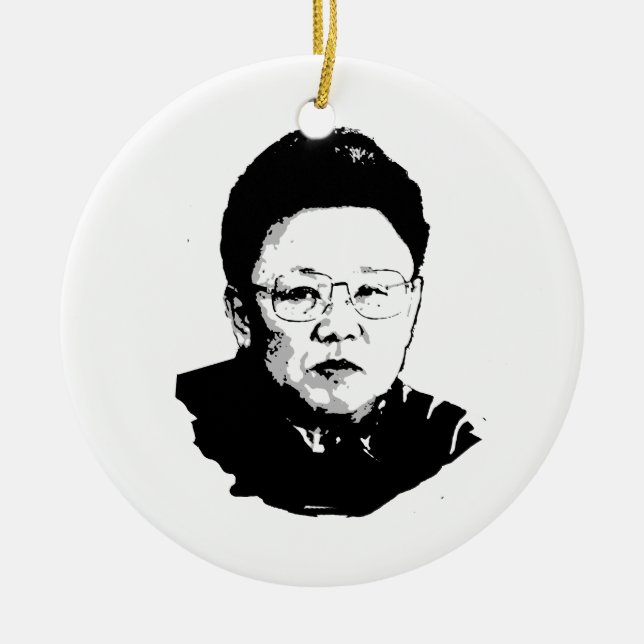 Adorno De Cerámica Kim Jong-il (Frente)