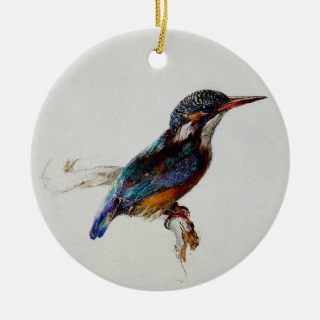 Adorno De Cerámica Kingfisher (por John Ruskin) (Frente)