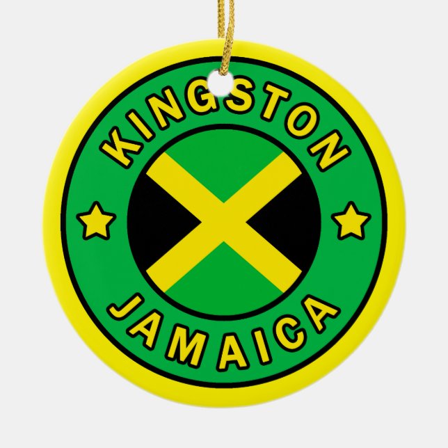 Adorno De Cerámica Kingston Jamaica (Frente)