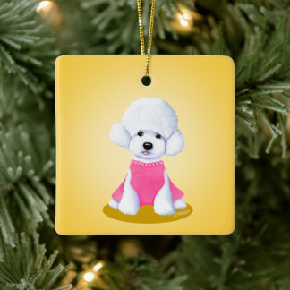 Adorno De Cerámica KiniArt Bichon Frise
