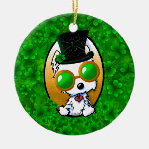 Adorno De Cerámica KiniArt Lucky Westie