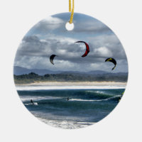 Kitesurfing en la playa