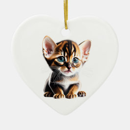 Adorno De Cerámica Kitten abysiniano personalizado