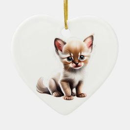Adorno De Cerámica Kitten balinés personalizado