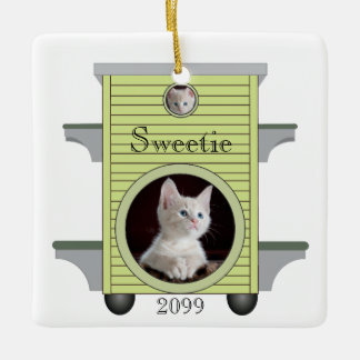 Adorno De Cerámica Kitten Cat Upload Photo Cat House Frame