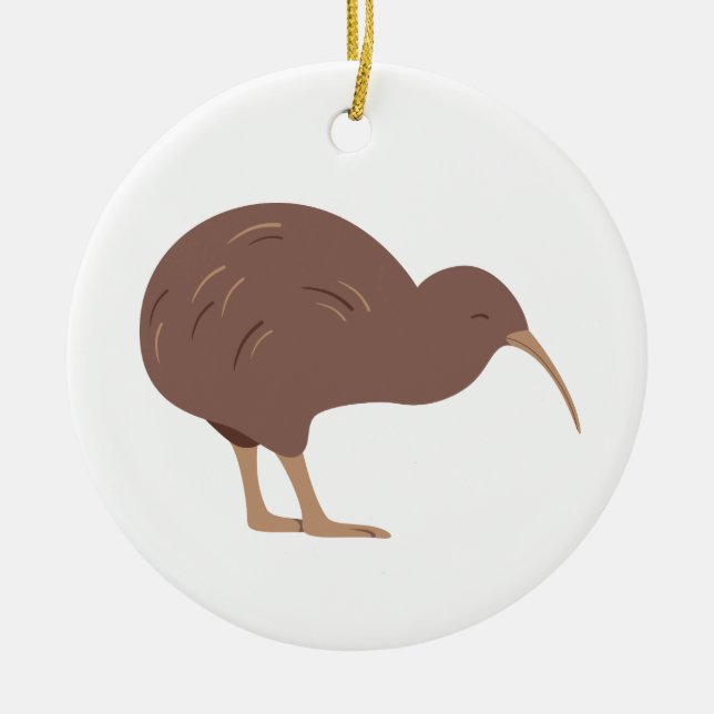 Adorno De Cerámica Kiwi de Nueva Zelanda (Frente)