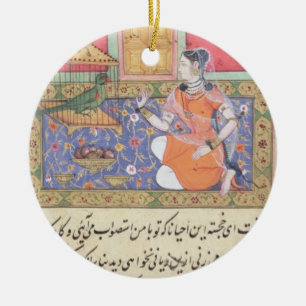 Adorno De Cerámica Kjujista, la esposa del comerciante, hablando con