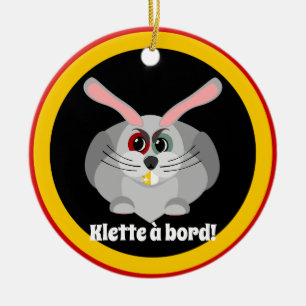 Adorno De Cerámica Klette a bordo - folclore belga