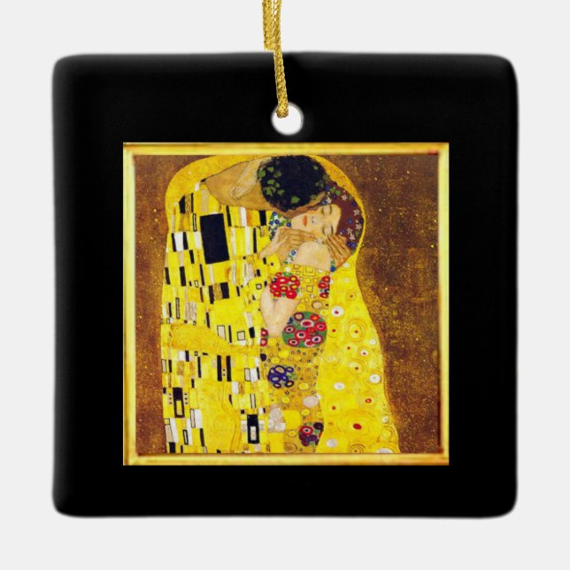 Adorno De Cerámica Klimt The Kiss (Anverso)