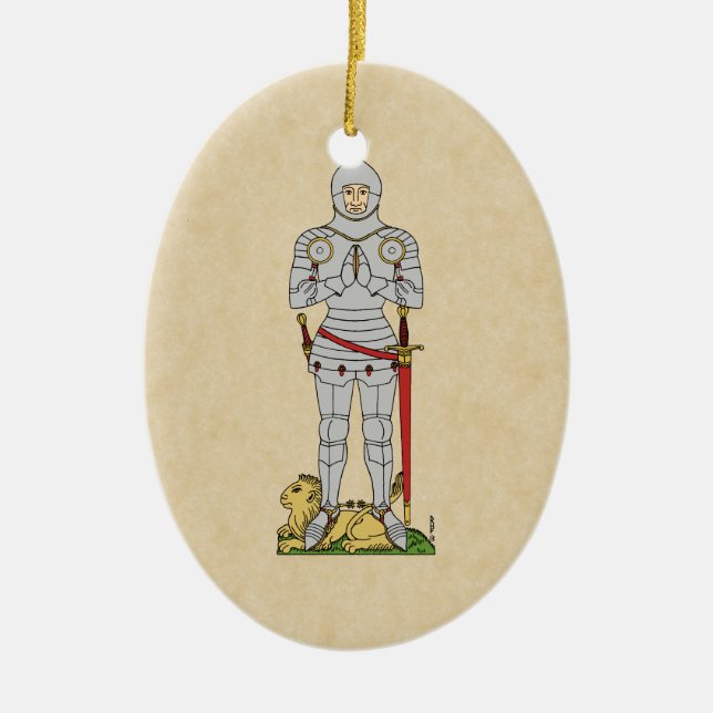 Adorno De Cerámica Knight Circa 1430 (Frente)