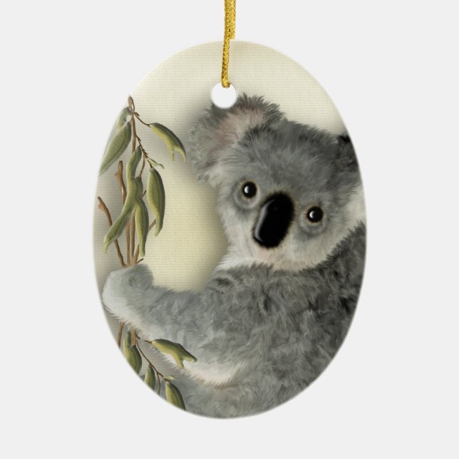 Adorno De Cerámica Koala linda personalizada (Frente)