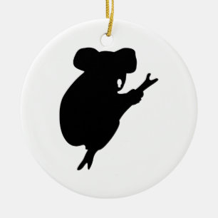 Adorno De Cerámica Koala Silhouette