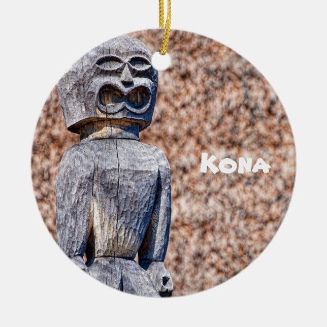 Adorno De Cerámica Kona Keepsake - Tikis (Frente)